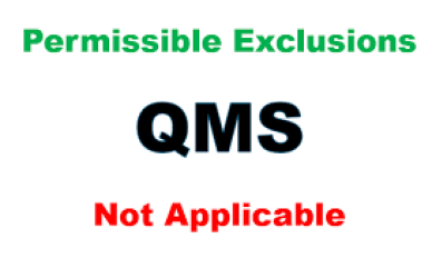 ISO 9001 exclusions